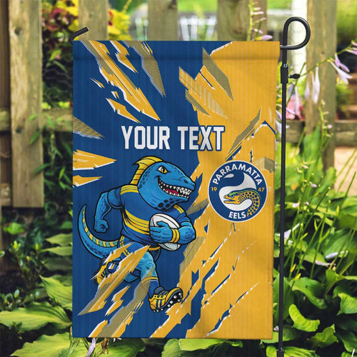 Personalized Parramatta Eels Garden Flag Dynamic Lightning Mascot Rugby Australia