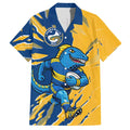 Personalized Parramatta Eels Hawaiian Shirt Dynamic Lightning Mascot Rugby Australia