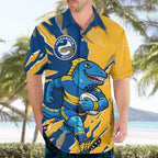 Personalized Parramatta Eels Hawaiian Shirt Dynamic Lightning Mascot Rugby Australia