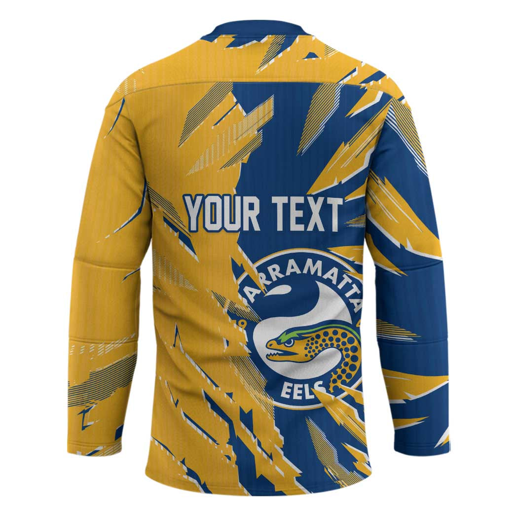 Personalized Parramatta Eels Hockey Jersey Dynamic Lightning Mascot Rugby Australia