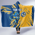 Personalized Parramatta Eels Hooded Blanket Dynamic Lightning Mascot Rugby Australia