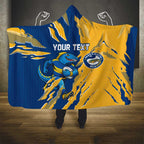 Personalized Parramatta Eels Hooded Blanket Dynamic Lightning Mascot Rugby Australia