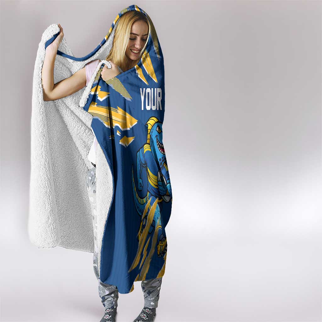 Personalized Parramatta Eels Hooded Blanket Dynamic Lightning Mascot Rugby Australia