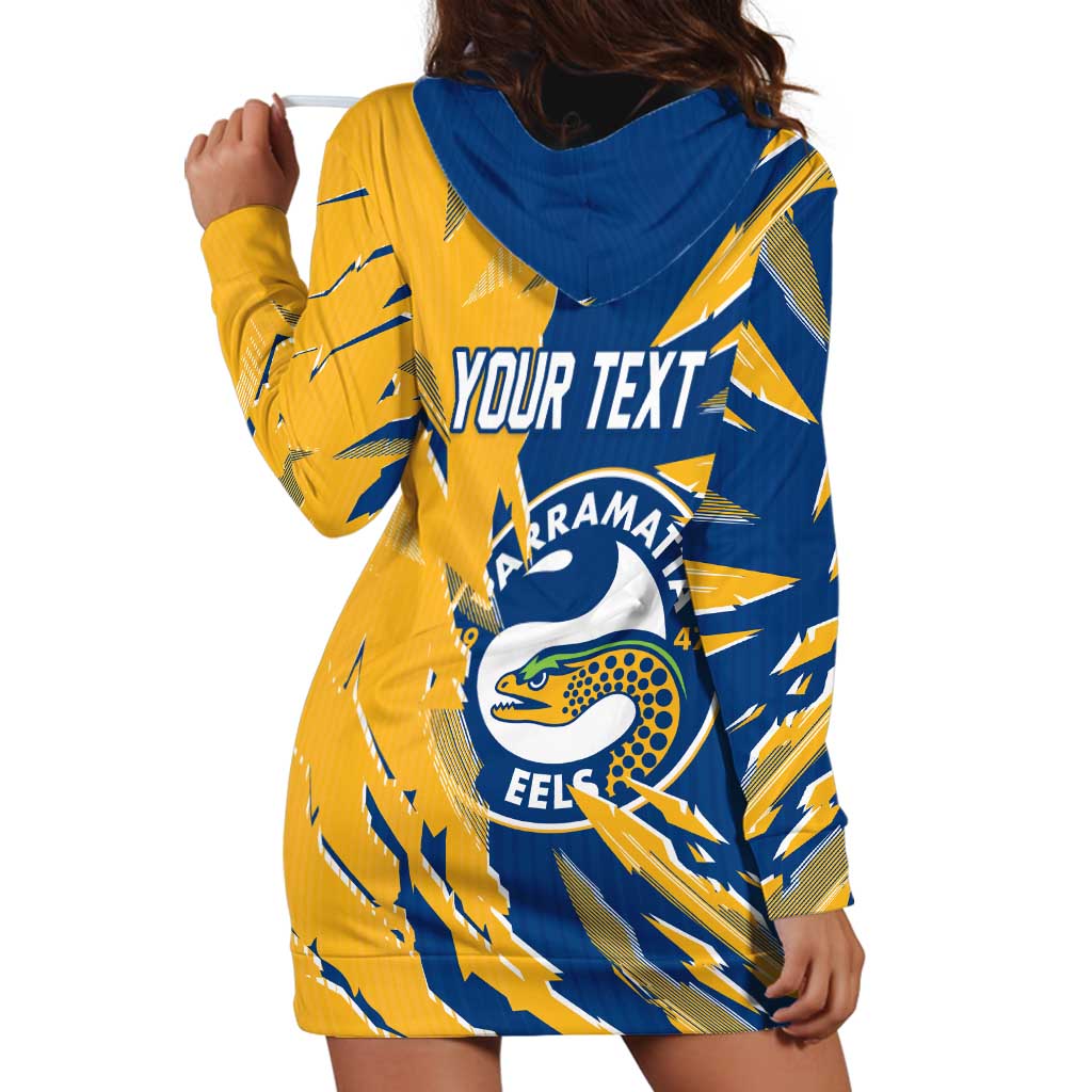 Personalized Parramatta Eels Hoodie Dress Dynamic Lightning Mascot Rugby Australia