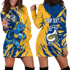 Personalized Parramatta Eels Hoodie Dress Dynamic Lightning Mascot Rugby Australia
