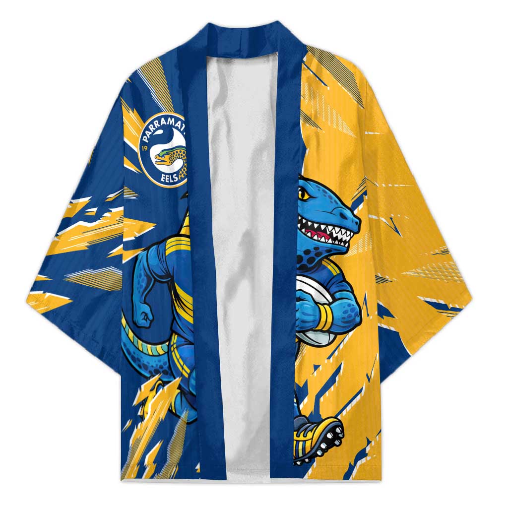 Personalized Parramatta Eels Kimono Dynamic Lightning Mascot Rugby Australia