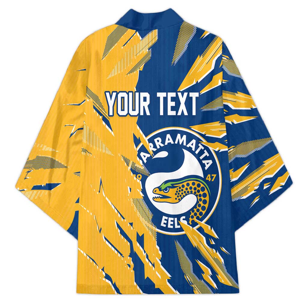 Personalized Parramatta Eels Kimono Dynamic Lightning Mascot Rugby Australia