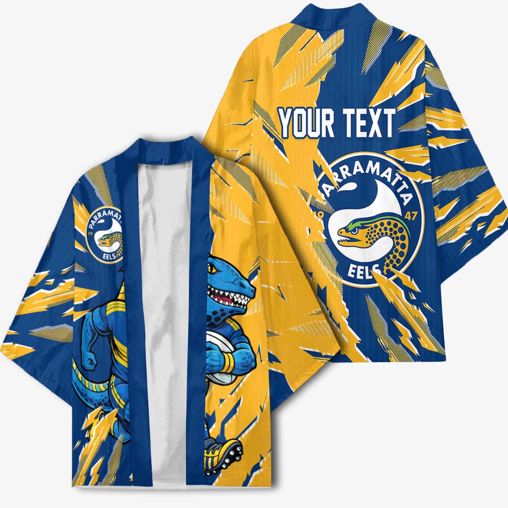 Personalized Parramatta Eels Kimono Dynamic Lightning Mascot Rugby Australia