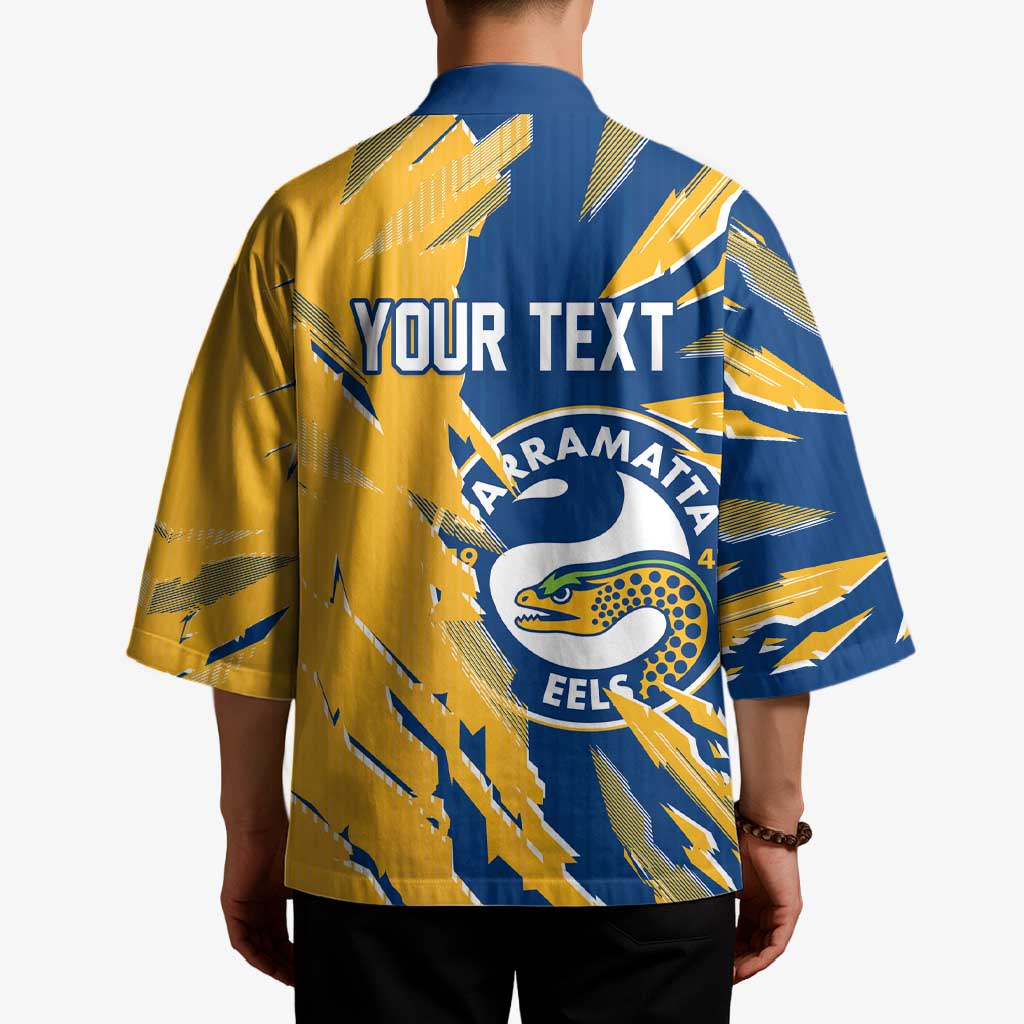 Personalized Parramatta Eels Kimono Dynamic Lightning Mascot Rugby Australia