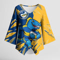 Personalized Parramatta Eels Kimono Sleeve Blouse Dynamic Lightning Mascot Rugby Australia