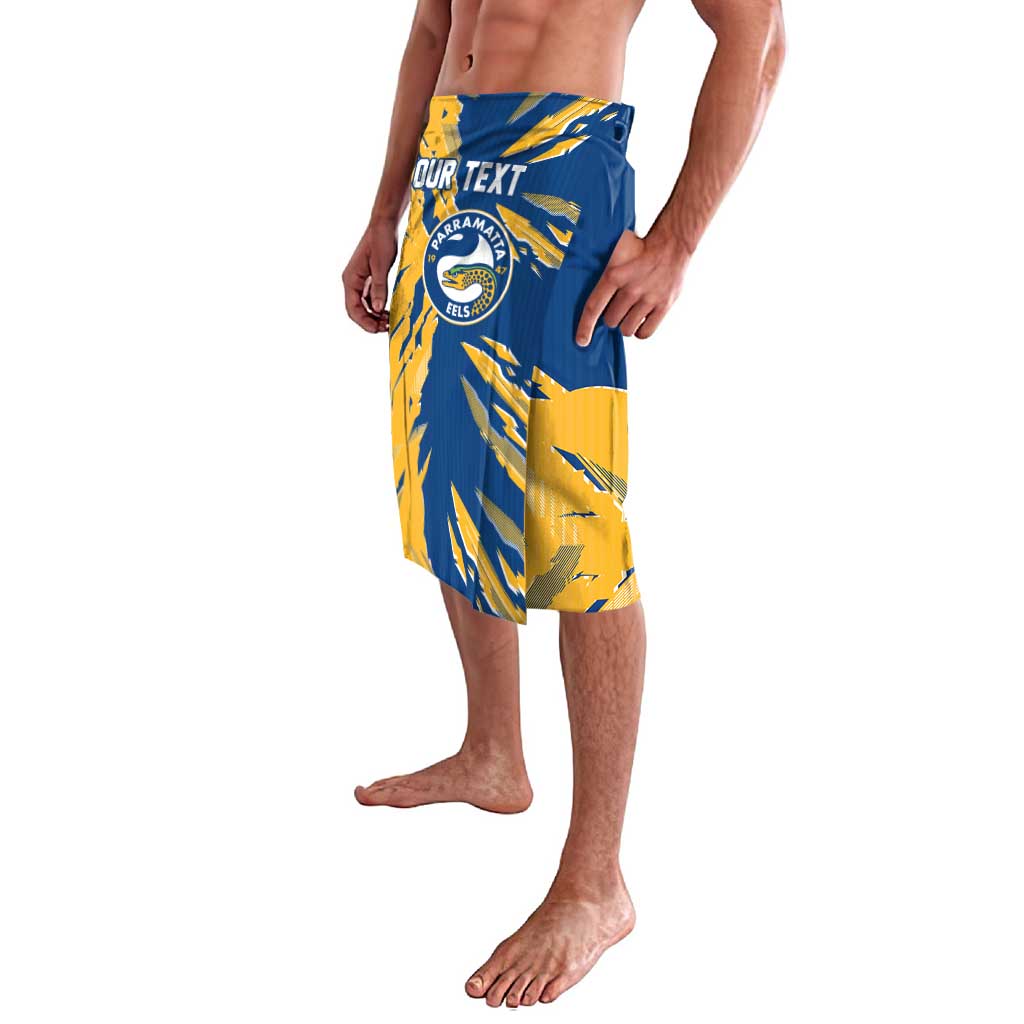 Personalized Parramatta Eels Lavalava Dynamic Lightning Mascot Rugby Australia