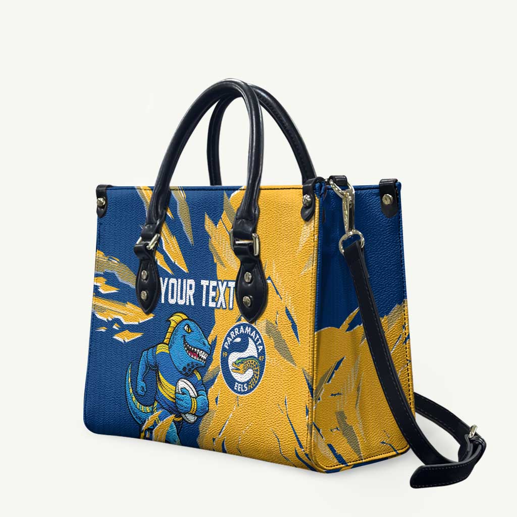 Personalized Parramatta Eels Leather Bag Dynamic Lightning Mascot Rugby Australia