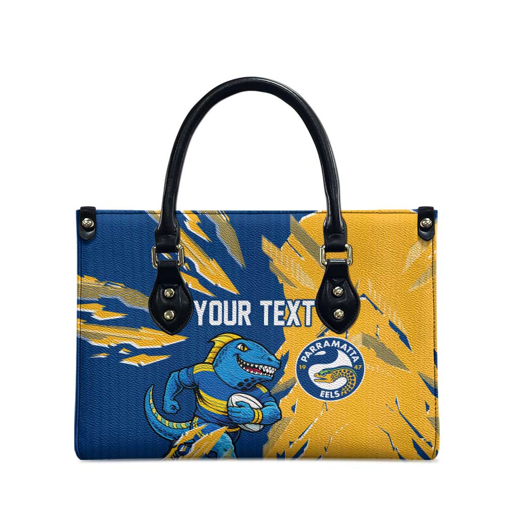 Personalized Parramatta Eels Leather Bag Dynamic Lightning Mascot Rugby Australia