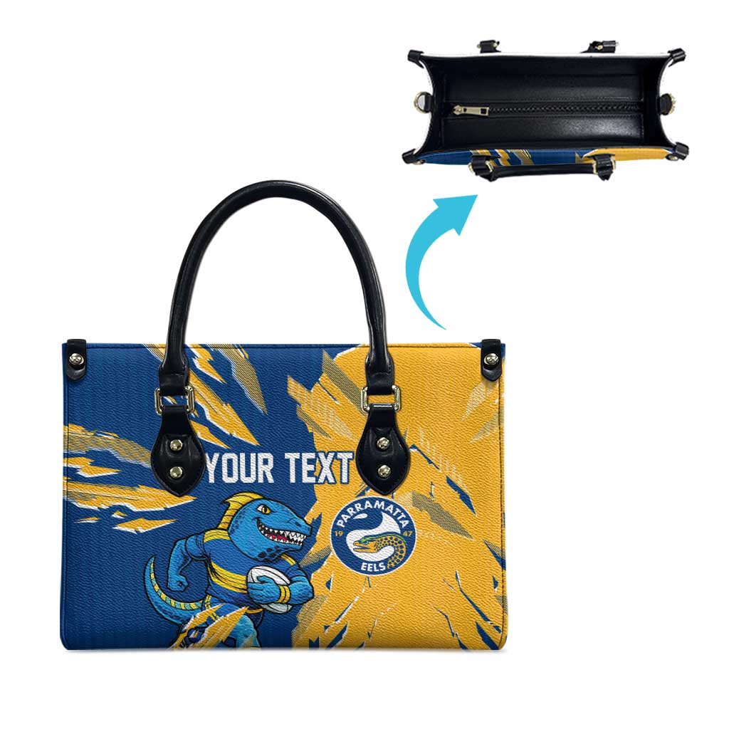 Personalized Parramatta Eels Leather Bag Dynamic Lightning Mascot Rugby Australia