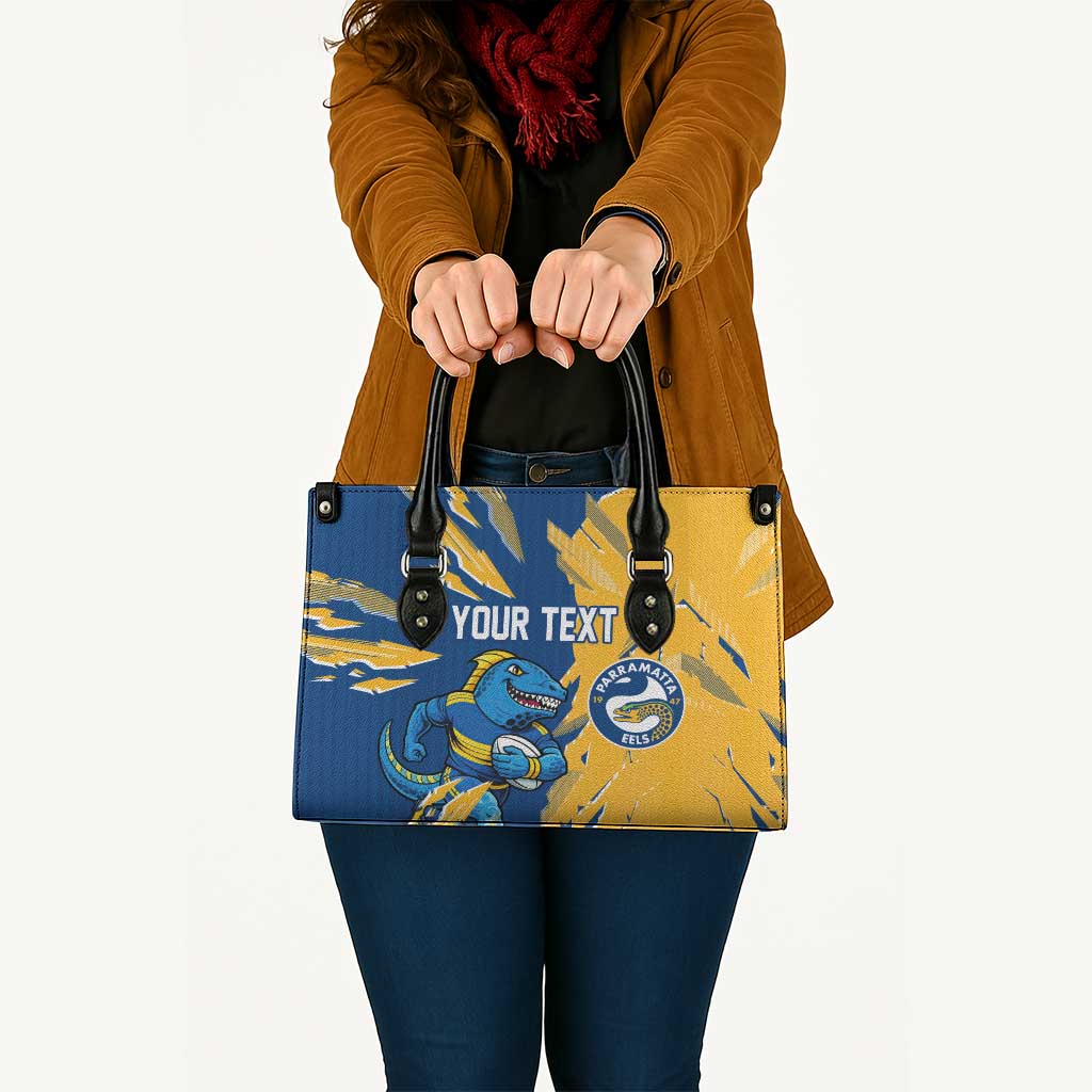 Personalized Parramatta Eels Leather Bag Dynamic Lightning Mascot Rugby Australia