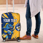 Personalized Parramatta Eels Luggage Cover Dynamic Lightning Mascot Rugby Australia