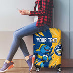 Personalized Parramatta Eels Luggage Cover Dynamic Lightning Mascot Rugby Australia