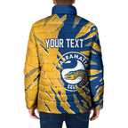 Personalized Parramatta Eels Padded Jacket Dynamic Lightning Mascot Rugby Australia