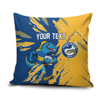Personalized Parramatta Eels Pillow Cover Dynamic Lightning Mascot Rugby Australia
