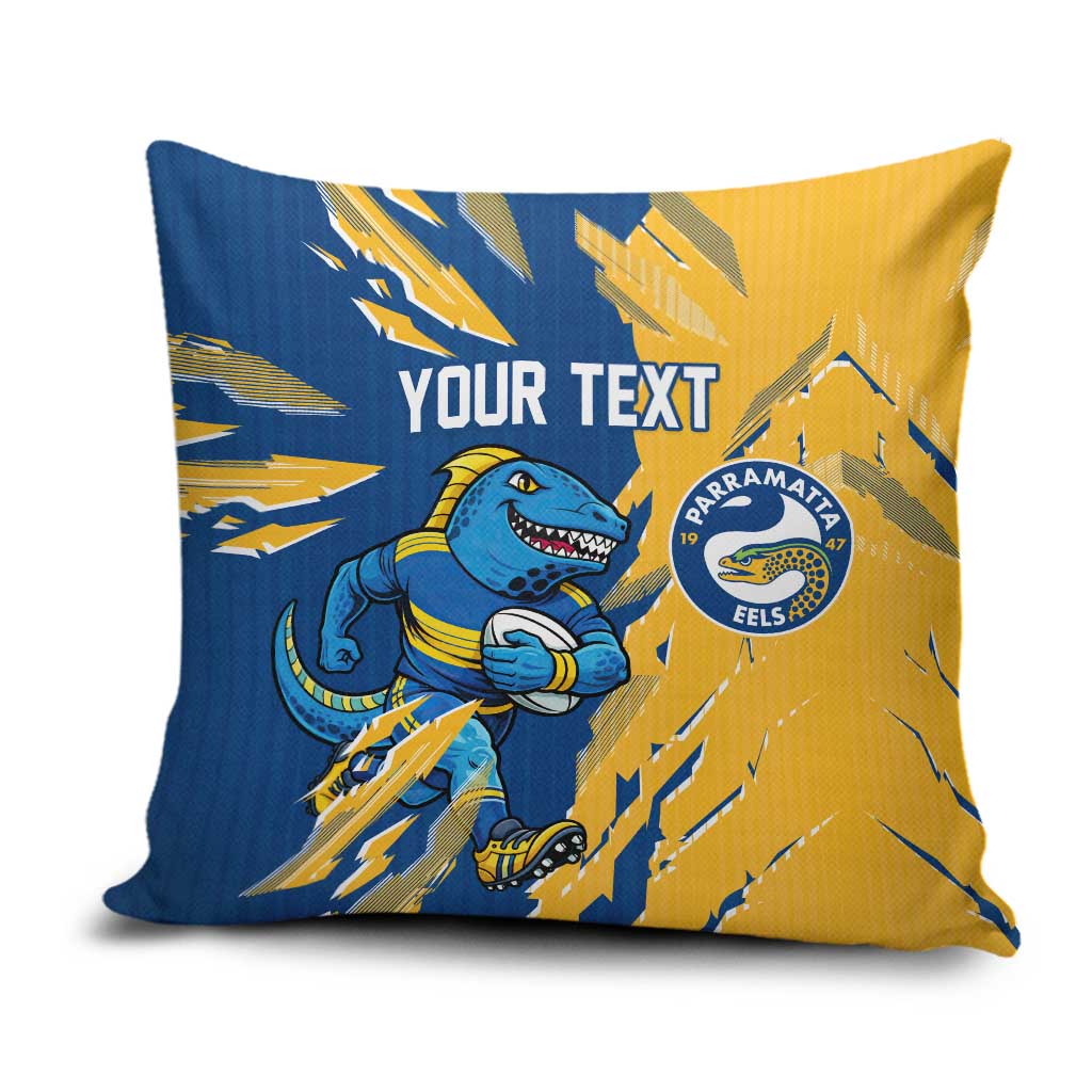 Personalized Parramatta Eels Pillow Cover Dynamic Lightning Mascot Rugby Australia