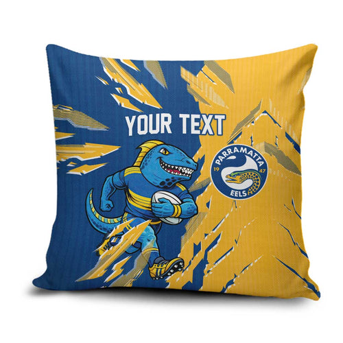 Personalized Parramatta Eels Pillow Cover Dynamic Lightning Mascot Rugby Australia