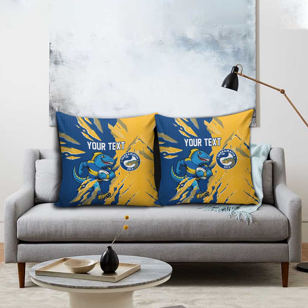 Personalized Parramatta Eels Pillow Cover Dynamic Lightning Mascot Rugby Australia
