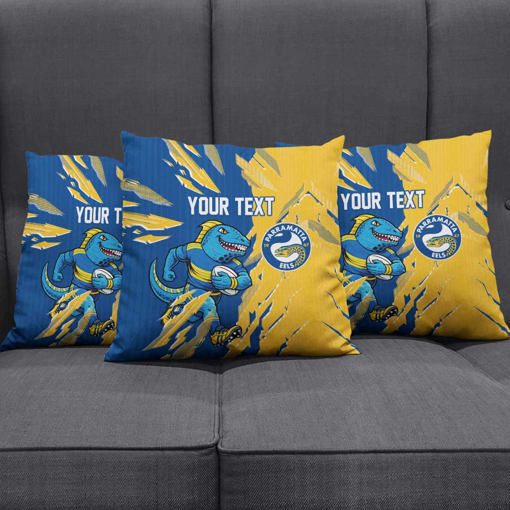 Personalized Parramatta Eels Pillow Cover Dynamic Lightning Mascot Rugby Australia
