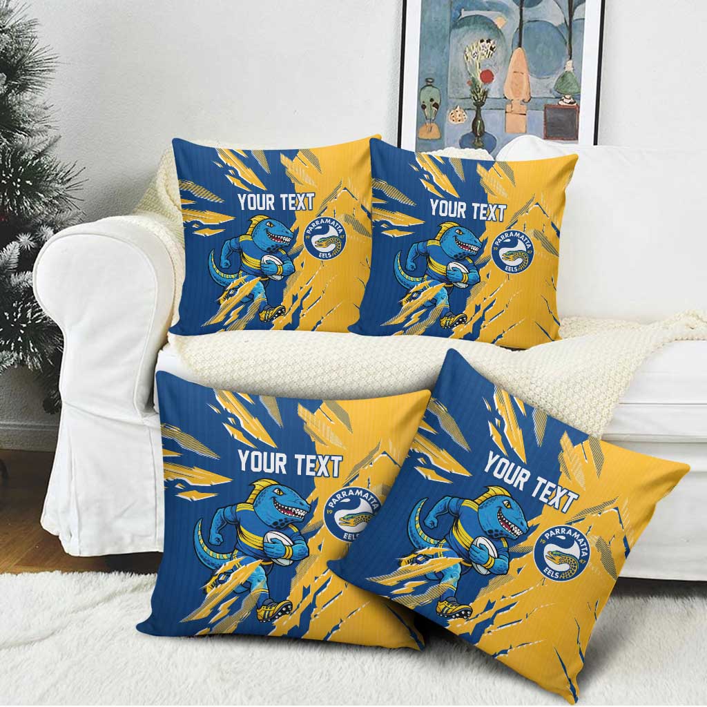 Personalized Parramatta Eels Pillow Cover Dynamic Lightning Mascot Rugby Australia