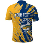 Personalized Parramatta Eels Polo Shirt Dynamic Lightning Mascot Rugby Australia