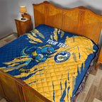Personalized Parramatta Eels Quilt Dynamic Lightning Mascot Rugby Australia