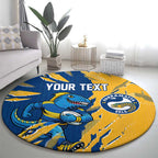 Personalized Parramatta Eels Round Carpet Dynamic Lightning Mascot Rugby Australia