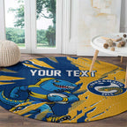 Personalized Parramatta Eels Round Carpet Dynamic Lightning Mascot Rugby Australia