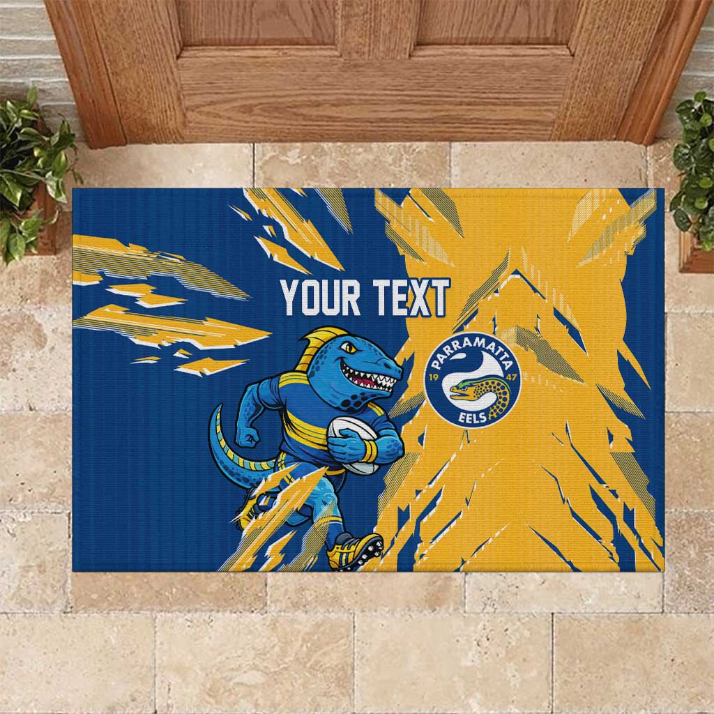 Personalized Parramatta Eels Rubber Doormat Dynamic Lightning Mascot Rugby Australia