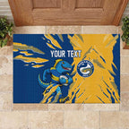 Personalized Parramatta Eels Rubber Doormat Dynamic Lightning Mascot Rugby Australia