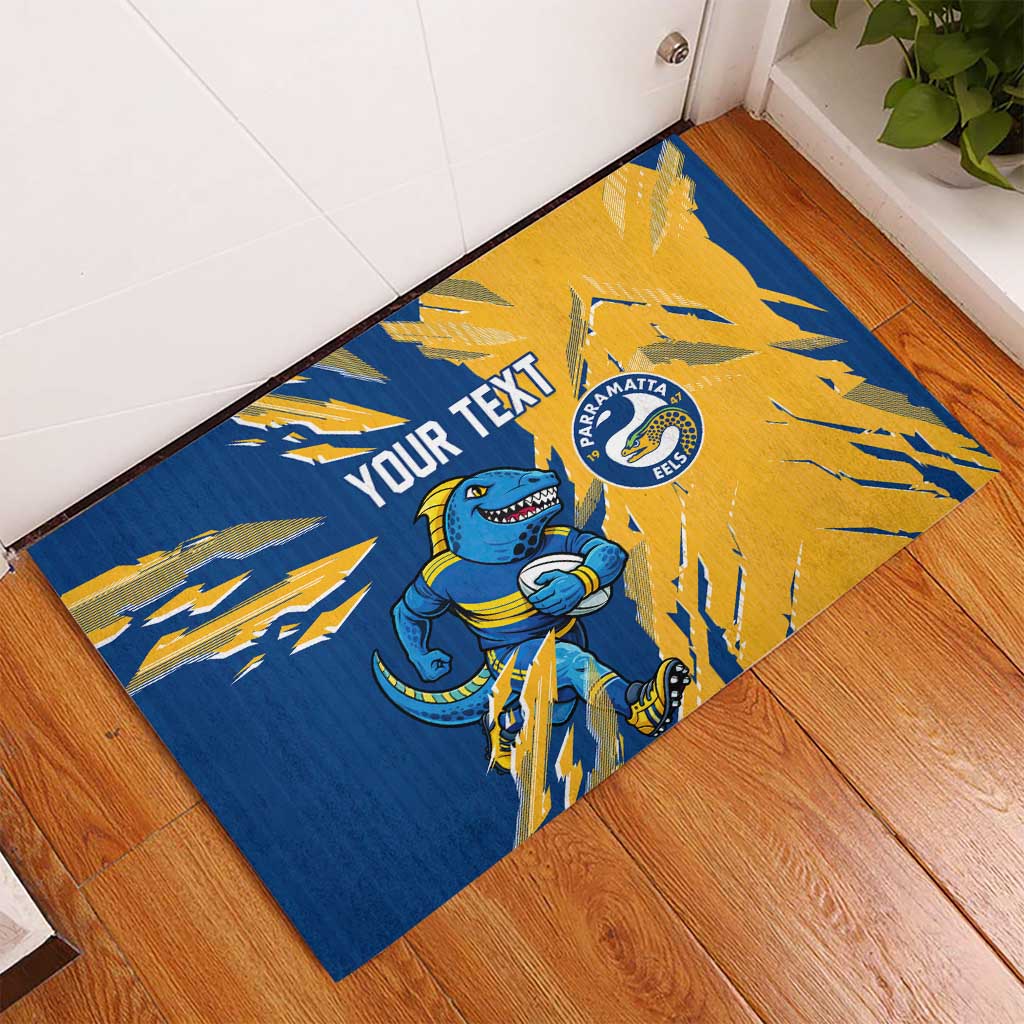 Personalized Parramatta Eels Rubber Doormat Dynamic Lightning Mascot Rugby Australia