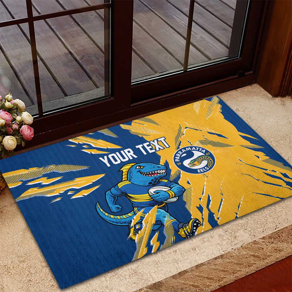 Personalized Parramatta Eels Rubber Doormat Dynamic Lightning Mascot Rugby Australia