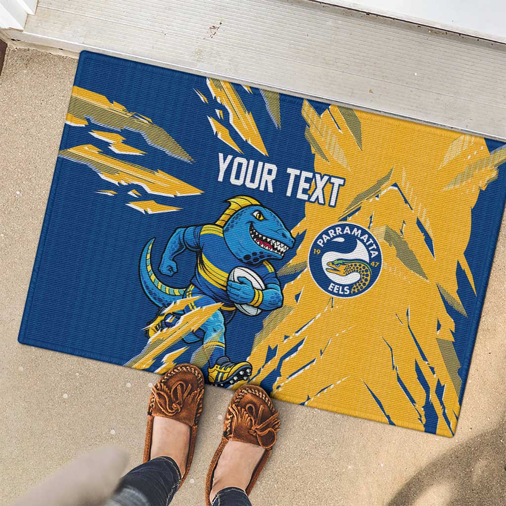 Personalized Parramatta Eels Rubber Doormat Dynamic Lightning Mascot Rugby Australia
