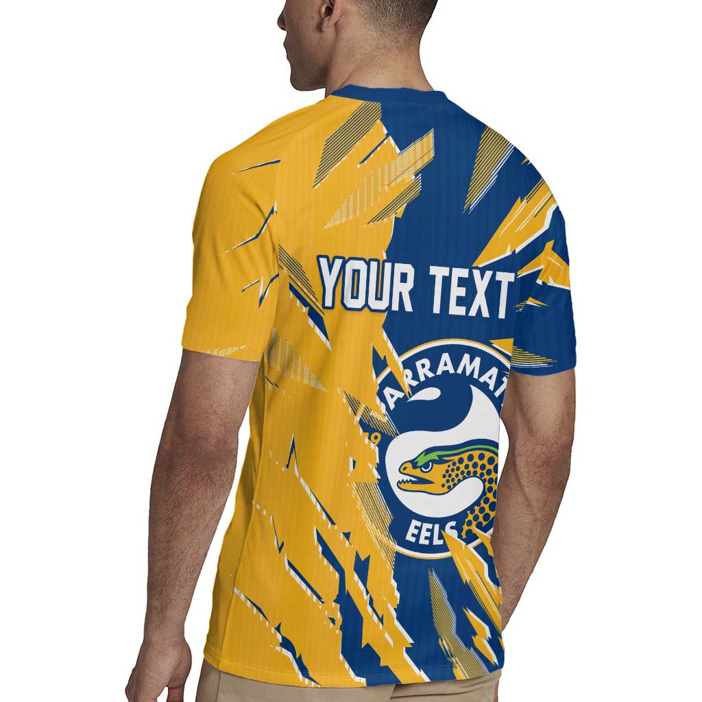 Personalized Parramatta Eels Rugby Jersey Dynamic Lightning Mascot Rugby Australia