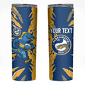 Personalized Parramatta Eels Skinny Tumbler Dynamic Lightning Mascot Rugby Australia