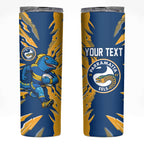 Personalized Parramatta Eels Skinny Tumbler Dynamic Lightning Mascot Rugby Australia