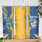 Personalized Parramatta Eels Skinny Tumbler Dynamic Lightning Mascot Rugby Australia