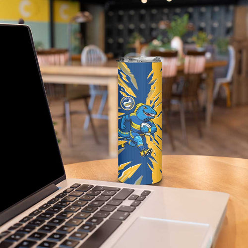 Personalized Parramatta Eels Skinny Tumbler Dynamic Lightning Mascot Rugby Australia