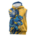 Personalized Parramatta Eels Sleeveless Hoodie Dynamic Lightning Mascot Rugby Australia