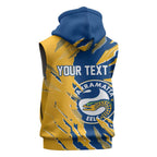 Personalized Parramatta Eels Sleeveless Hoodie Dynamic Lightning Mascot Rugby Australia