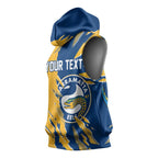 Personalized Parramatta Eels Sleeveless Hoodie Dynamic Lightning Mascot Rugby Australia