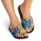 Personalized Parramatta Eels Slide Sandals Dynamic Lightning Mascot Rugby Australia