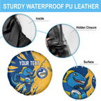 Personalized Parramatta Eels Spare Tire Cover Dynamic Lightning Mascot Rugby Australia