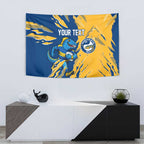 Personalized Parramatta Eels Tapestry Dynamic Lightning Mascot Rugby Australia