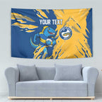 Personalized Parramatta Eels Tapestry Dynamic Lightning Mascot Rugby Australia