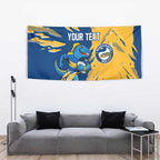 Personalized Parramatta Eels Tapestry Dynamic Lightning Mascot Rugby Australia